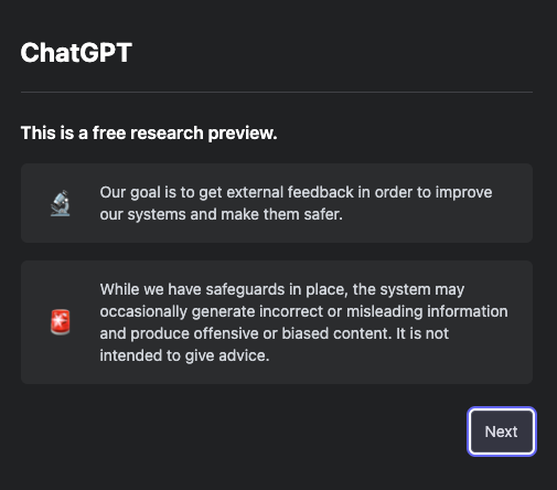 chat gpt free research preview note